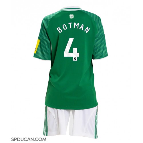 Dječji Nogometni Dres Newcastle United Sven Botman #4 Gostujuci 2025-26 Kratak Rukav (+ Kratke hlače)